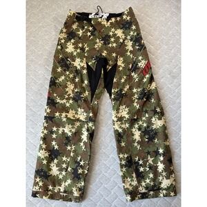 Thor Pants Mens 34 Green Camo Static Motocross MX Racing Lined Off Road
